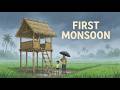 Cozy Bamboo Hut In Heavy Rain ️ 1990s Indian Village Monsoon ASMR