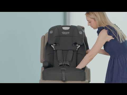 How to install the Graco® Tranzitions™ Booster in forward-facing mode using the vehicle seat belt