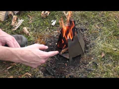 demonstration of the use of the Hexagon stove from Vargo