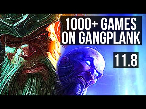 GANGPLANK vs RYZE (TOP) (DEFEAT) | 7 solo kills, 1000+ games, 1.2M mastery | KR Grandmaster | v11.8