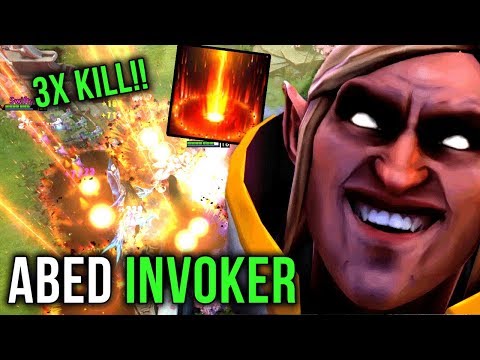 Abed Invoker Sunstrike and Cataclysm GOD 3x Kill INSANE Play - Dota 2