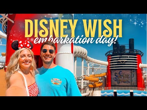 Our FIRST EVER Cruise 🚢 | DISNEY WISH Embarkation day, Veranda Stateroom Tour & Dinner at Arendelle