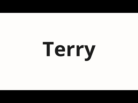 How to pronounce Terry