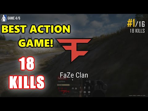 BEST ACTION GAME! - FaZe ubah, Gustav, FuzzFace & Aitzy - 18 KILLS - EU PRO SCRIMS - PUBG
