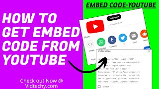 how to get embed code from youtube