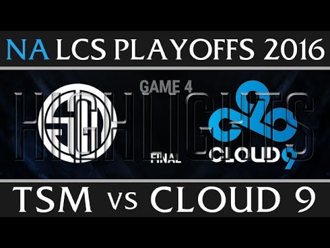 TSM vs Cloud 9 Game 4 Highlights, NA LCS Playoffs Finals Summer 2016, TSM vs C9 G4