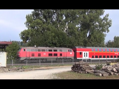 Lokomotive BR218 + BR611 auf Südbahn (Ulm, Warthausen)
