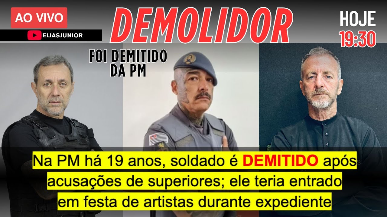 SD Demolidor é DEMITIDO da PM - hoje ao VIVO às 19h30