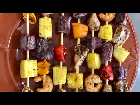 Steak, Chicken & Shrimp Kabobs