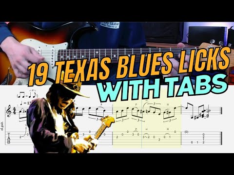 19 Texas Blues Licks with TABS