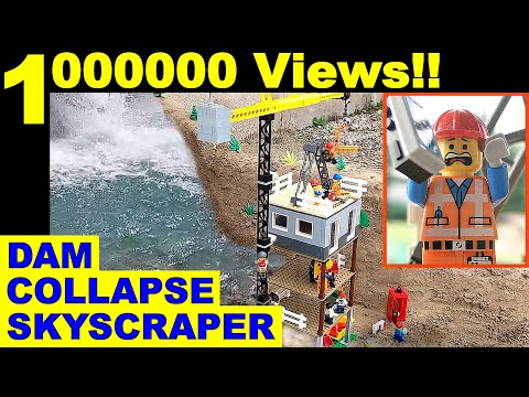 LEGO DAM Disaster - CONSTRUCTION SITE with SKYSCRAPER and CRANE - Ep 5