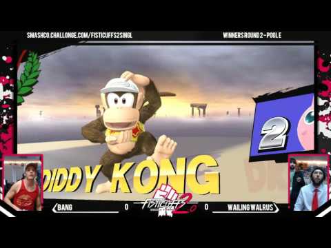 Singles - Bang (Diddy Kong) Vs. Wailing Walrus (Jigglypuff) - WR2 Pool E