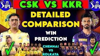 IPL 2023: KKR vs CSK | Comparison, Chart Analysis, Playing XI
