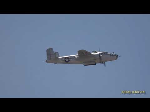 Chino Warbirds 2019 Sunday - B-25 Planes of Fame Missing Man P-38 P-26 airshow Fw-190 repro PB4Y-2
