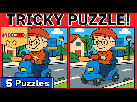 【MEDIUM】Keep Your Mind Active – Relaxing Spot the Difference Session #103