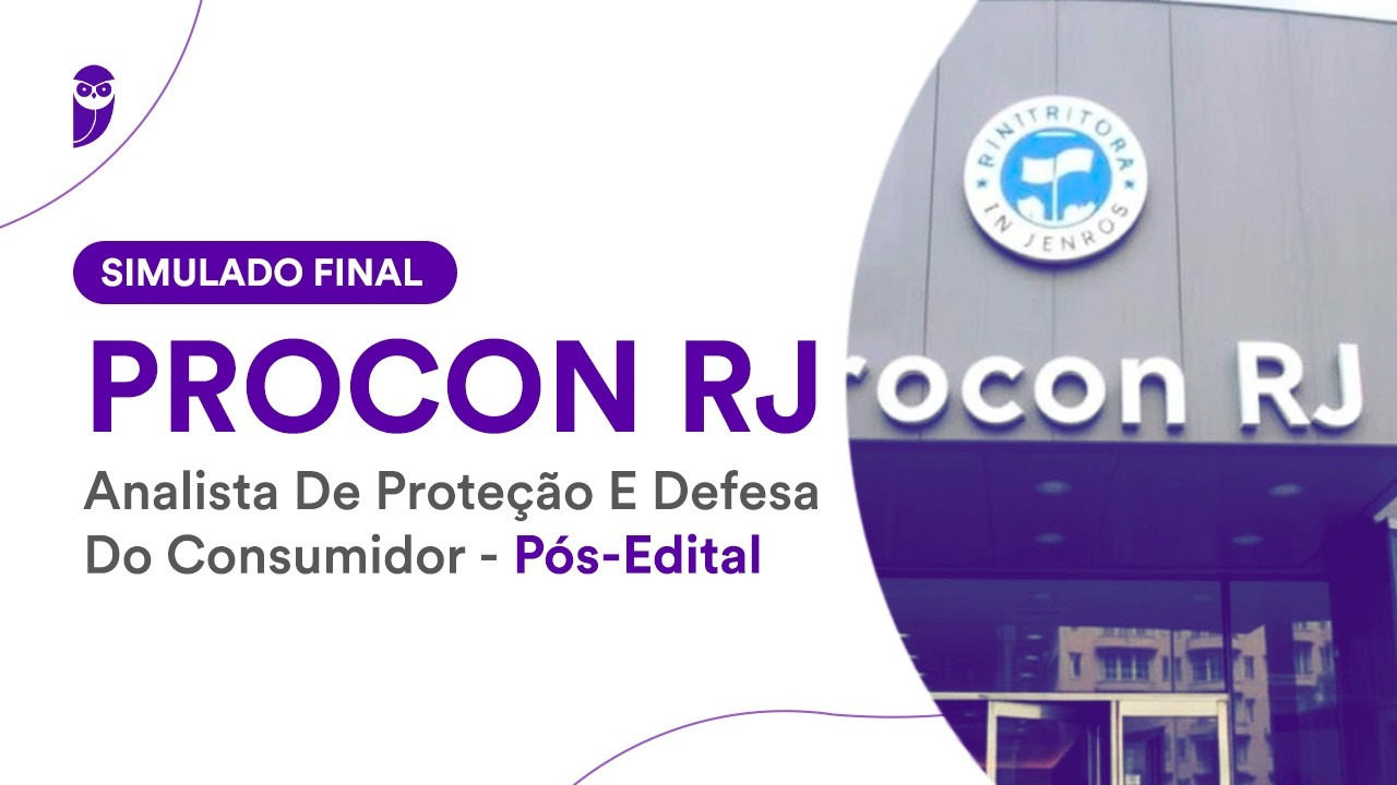 Simulado Final Procon RJ - Analista De Proteção E Defesa Do Consumidor - Pós-Edital Correção