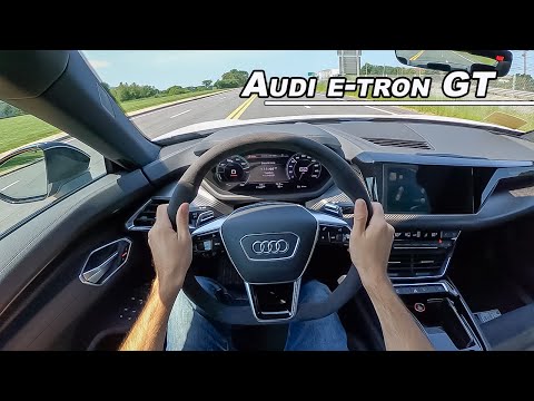 2022 Audi e-tron GT quattro - 522hp Electric Executive Sport Sedan (POV Binaural Audio)