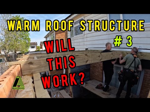Warm Roof Extension - Part 3 fitting flat roof rafters