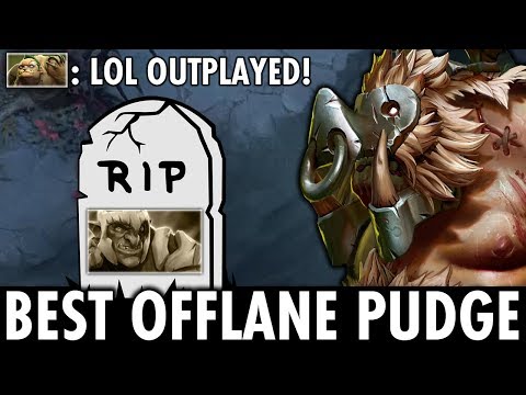 OMG THIS PUDGE NONSTOP OUTPLAYED OFFLANE VS TROLL 7.26 DOTA | GENIUS PUDGE