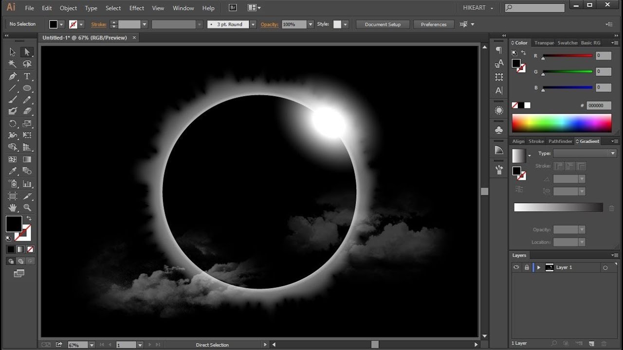 How to Draw a Solar Eclipse in Adobe Illustrator