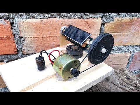Free Solar Energy 100% With DC Motor Generator , DIY Ideas Science Project