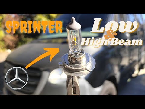 DIY Mercedes Sprinter Headlight Bulb Swap | Low Beam + High Beam 2019+ 907