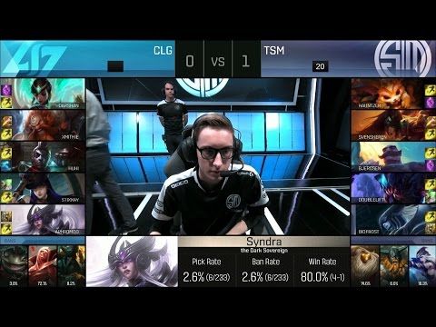 TSM vs CLG Game 2 - NA LCS 2016 Summer Semifinal - Team SoloMid vs Counter Logic Gaming