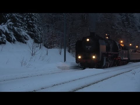 Winterdampf in Thüringen / Der Rodelblitz und 50 3501 unterwegs nach Eisenach & Arnstadt