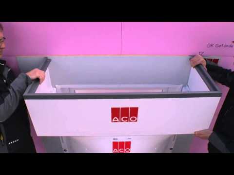 Montage ACO Lichtschacht mit höhenverstellbarem Aufstockelement