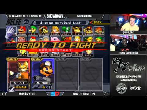 Get Smashed at the Foundry #18 - Winner Finals - MIOM|SFAT (Fox) v MMG|Shroomed (Sheik)