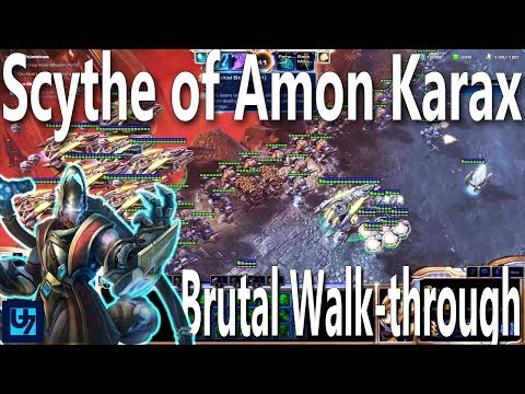 StarCraft 2: Karax Level 15, Scythe of Amon (Patch 4.2.0) Walk-through, Brutal, Co-op Mission, 4K