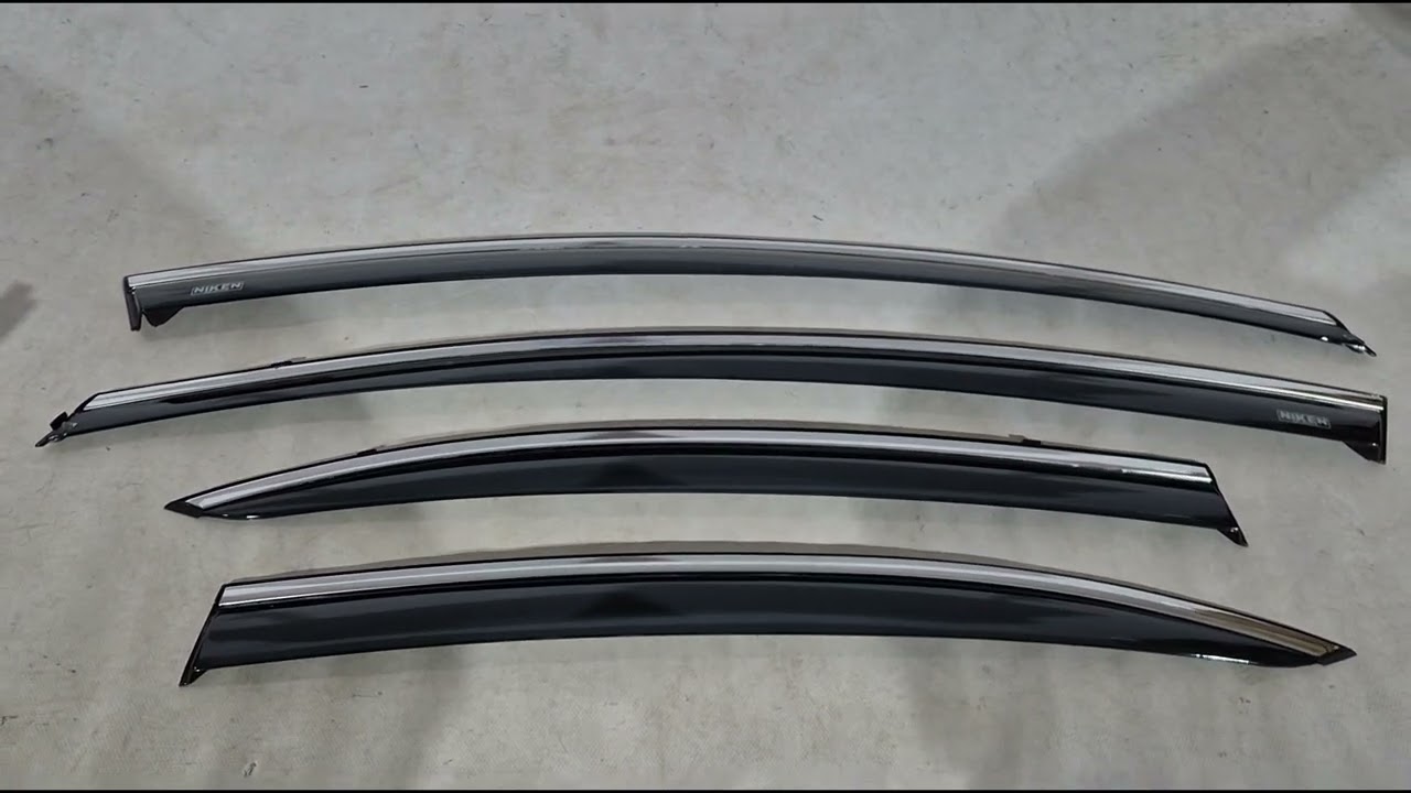 Honda Civic Sedan VIII 2006–2011 Okenní ofuky s chromovanou lištou (4 ks, Niken) Video 1
