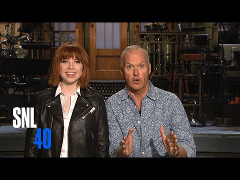 SNL Host Michael Keaton and Carly Rae Jepsen Go On An Easter Egg Hunt