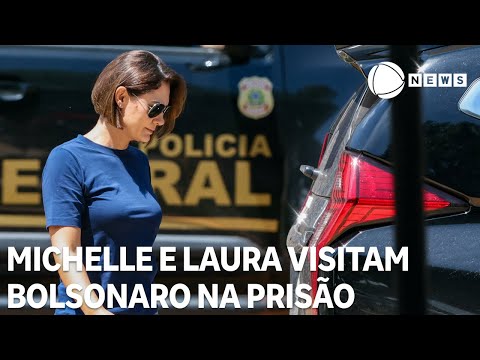 Michelle e filha visitam Jair Bolsonaro na prisão