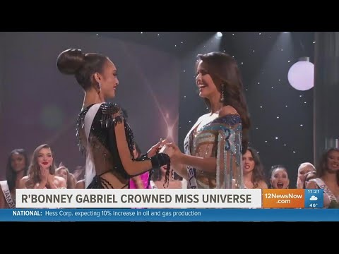 First Filipino-American Miss USA, Miss Universe R'Bonney Gabriel visits with 12News
