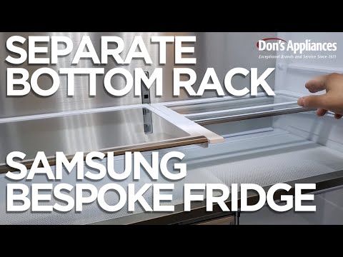 How To Separate Bottom Hideaway Rack | Samsung Bespoke 4-Door 30 Cu. Ft. French Door Refrigerator
