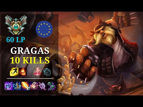 Gragas Mid vs Orianna - 10 kills - Legoman EUW Master (60 LP) Patch 11.2
