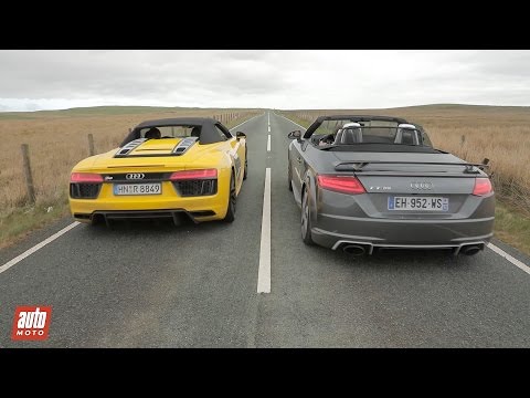 2017 R8 Spyder vs TT RS Roadster [ENG SUBS] : Audi fait le printemps