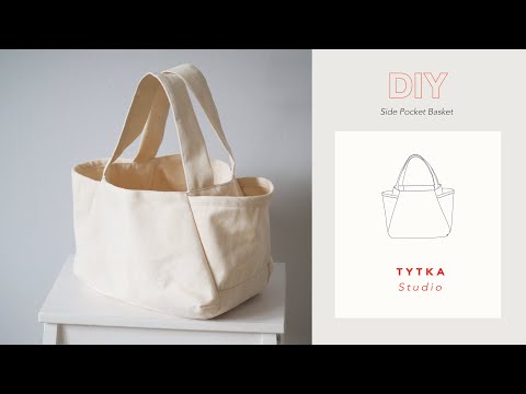 DIY Bag / Side Pocket Basket tutorial + sewing pattern (TYTKA Studio) / Best DIY gift