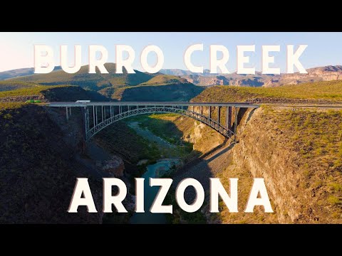 Burro Creek Campground & Bridge in Arizona near Nothing and Wikieup DJI Mavic Mini Drone Footage
