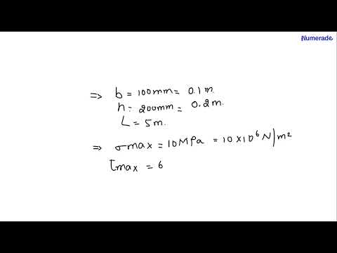 A simply supported beam of rectangular cross section 100mm?200mm has a span of 5m. Find the maximum…