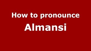 How to pronounce Almansi