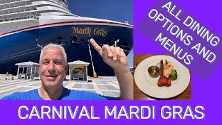 Revealed: Carnival Mardi Gras Restaurants and Menus includes Lobster