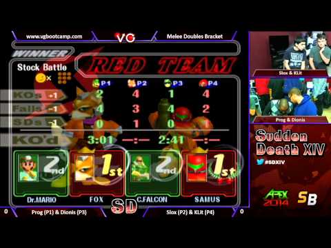 Sudden Death 14 - Prog & Dionis Vs. KLit & Slox - SSBM Doubles - Super Smash Bros. Melee