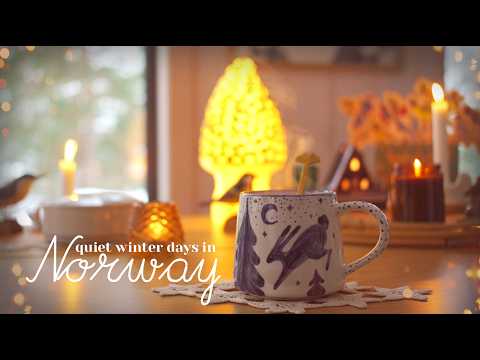 Quiet Evening with an Unexpected Visitor at the Forest Cabin