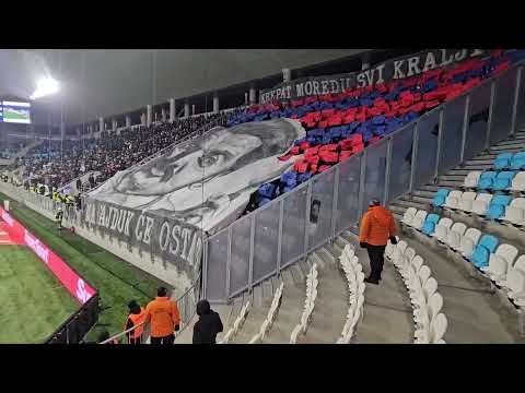 Torcida na Opus Areni - NK Osijek : HNK Hajduk 0:2 - 15.02.2026. koreografija