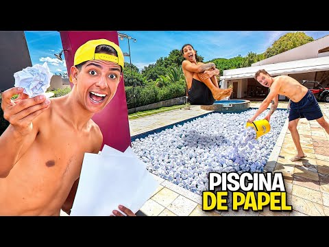 FIZ UMA PISCINA DE BOLINHA DE PAPEL *Pegou fogo ?