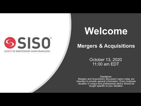 SISO Small Business SIG - Mergers & Acquisitions During COVID19