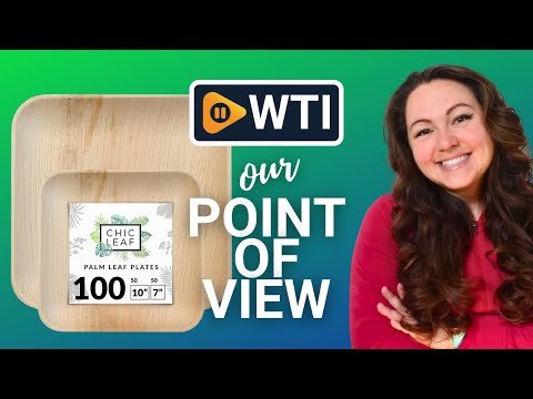 Chic Leaf Palm Leaf Disposable Plates - Bamboo Plates Disposable 10 Inch & 7 Inch Square (100 Pc) Compostable & Biodegradable - WTI product video review