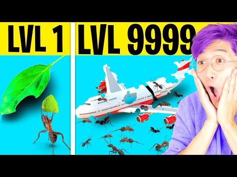 Can We Build The MAX LEVEL ANT COLONY In IDLE ANTS!? (NOOB vs PRO vs HACKER Idle Ants!)